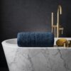 Navy Towel Marble Bath Tub 1.1 Benjamin John Royal Bath Towel